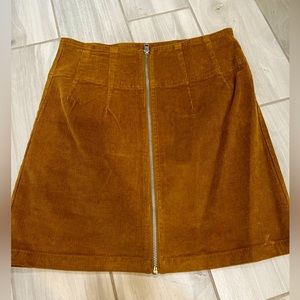 ZIP corduroy skirt